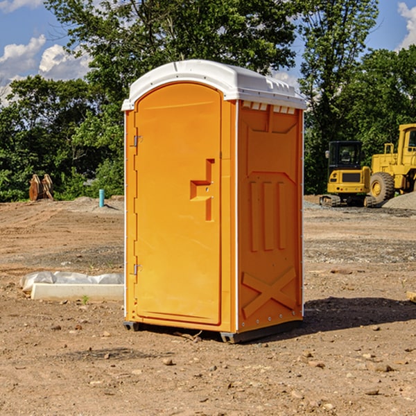 how often are the porta potties cleaned and serviced during a rental period in Saline